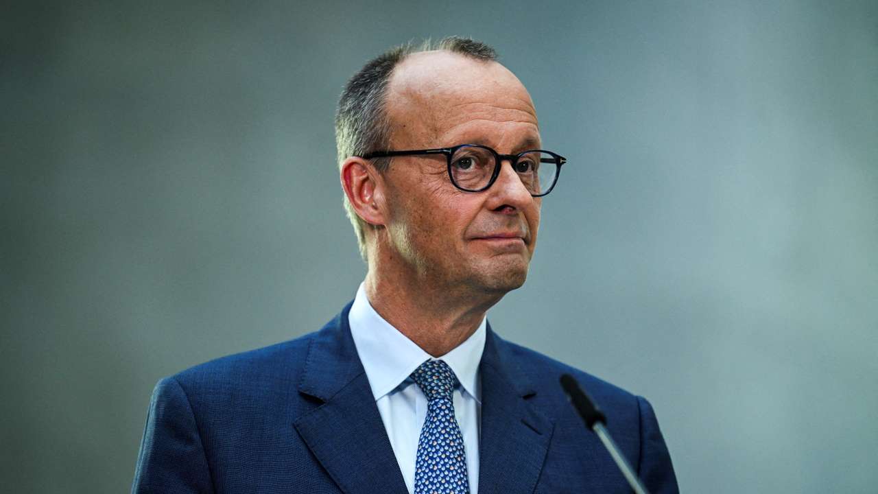 FILE PHOTO: Germany's chancellor-in-waiting Merz, CSU leader Soeder, SPD co-leaders Esken and Klingbeil, give a statement after exploratory talks, in Berlin