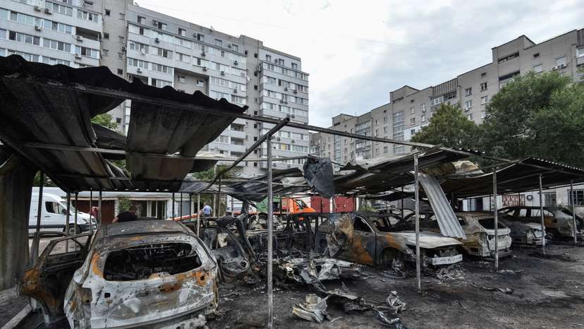 Aftermath of a Russian drone attack in Dnipro