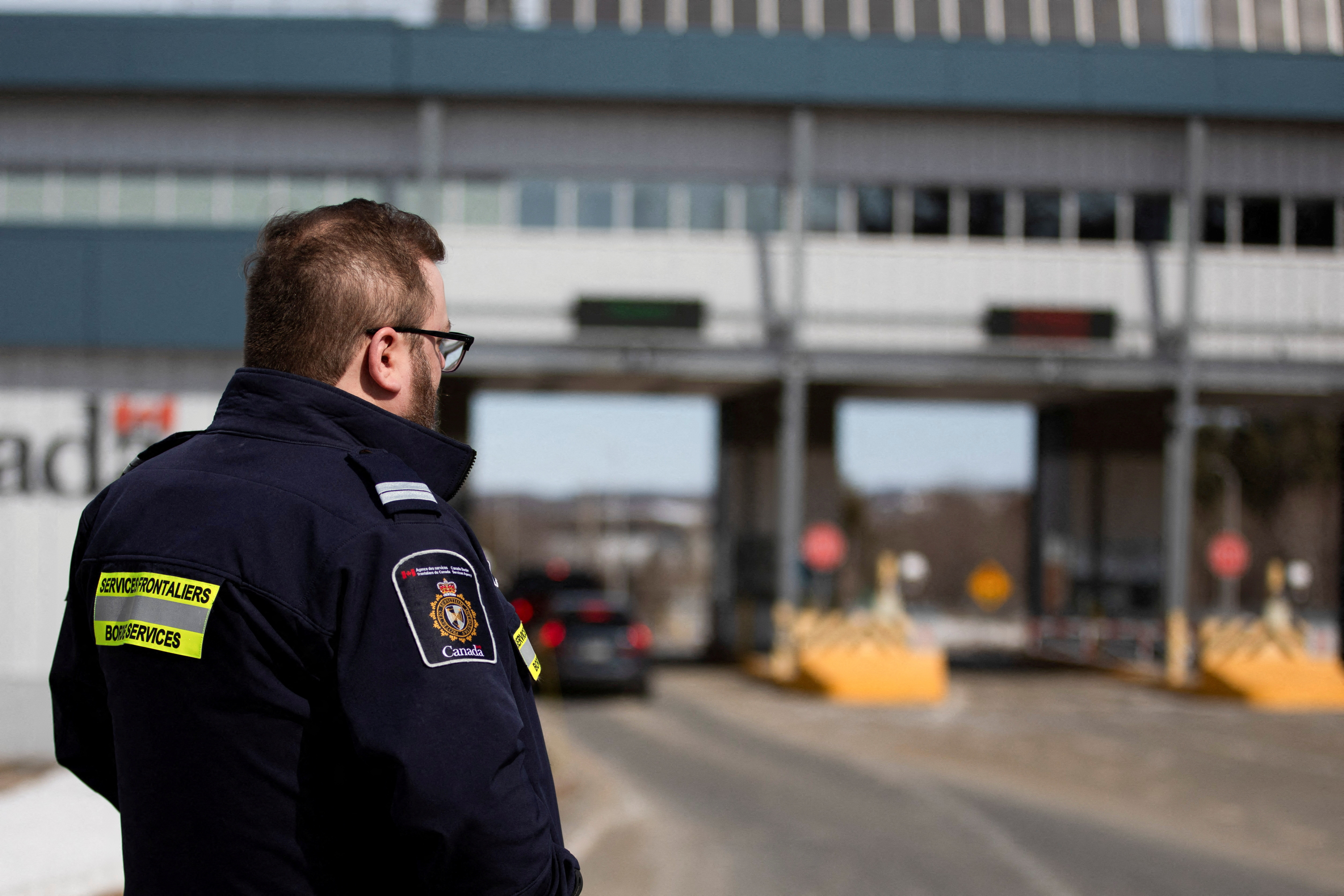 FILE PHOTO: Canada Border Service Agency (CBSA) border crossing with the United States in Stanstead