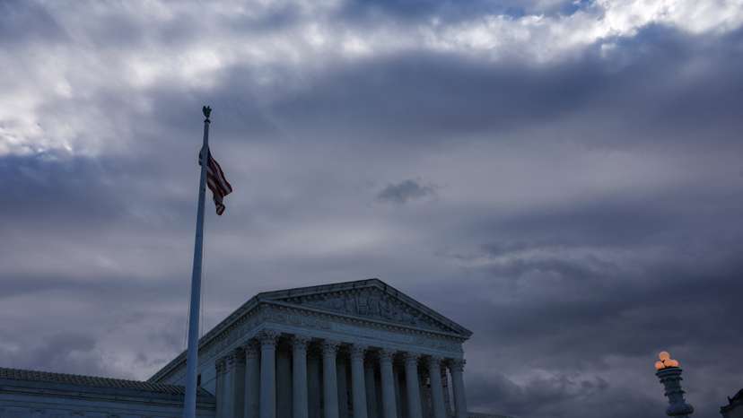 FILE PHOTO: U.S. Flag flutters outside of the United States Supreme Court Building in Washington