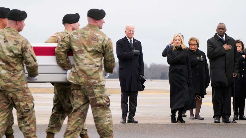 U.S. President Biden to witness return of remains of U.S. soldiers killed in Jordan, at Dover Air Force Base