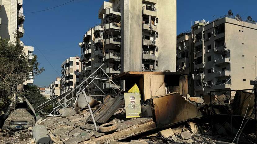 Aftermath of Israeli strikes on Beirut's southern suburbs