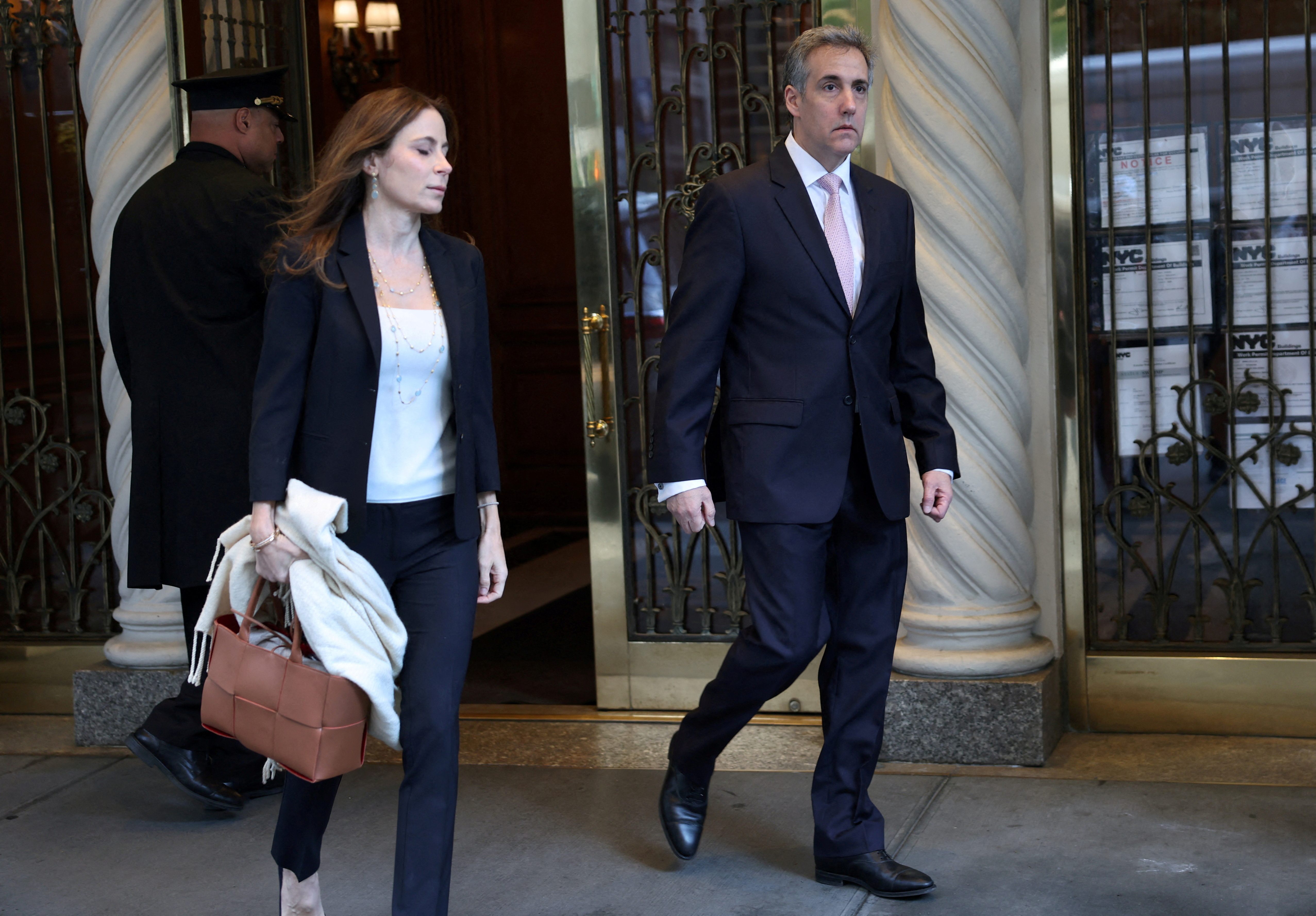 Michael Cohen departs home to testify in Republican presidential candidate and former U.S. President Donald Trump's criminal trial in New York