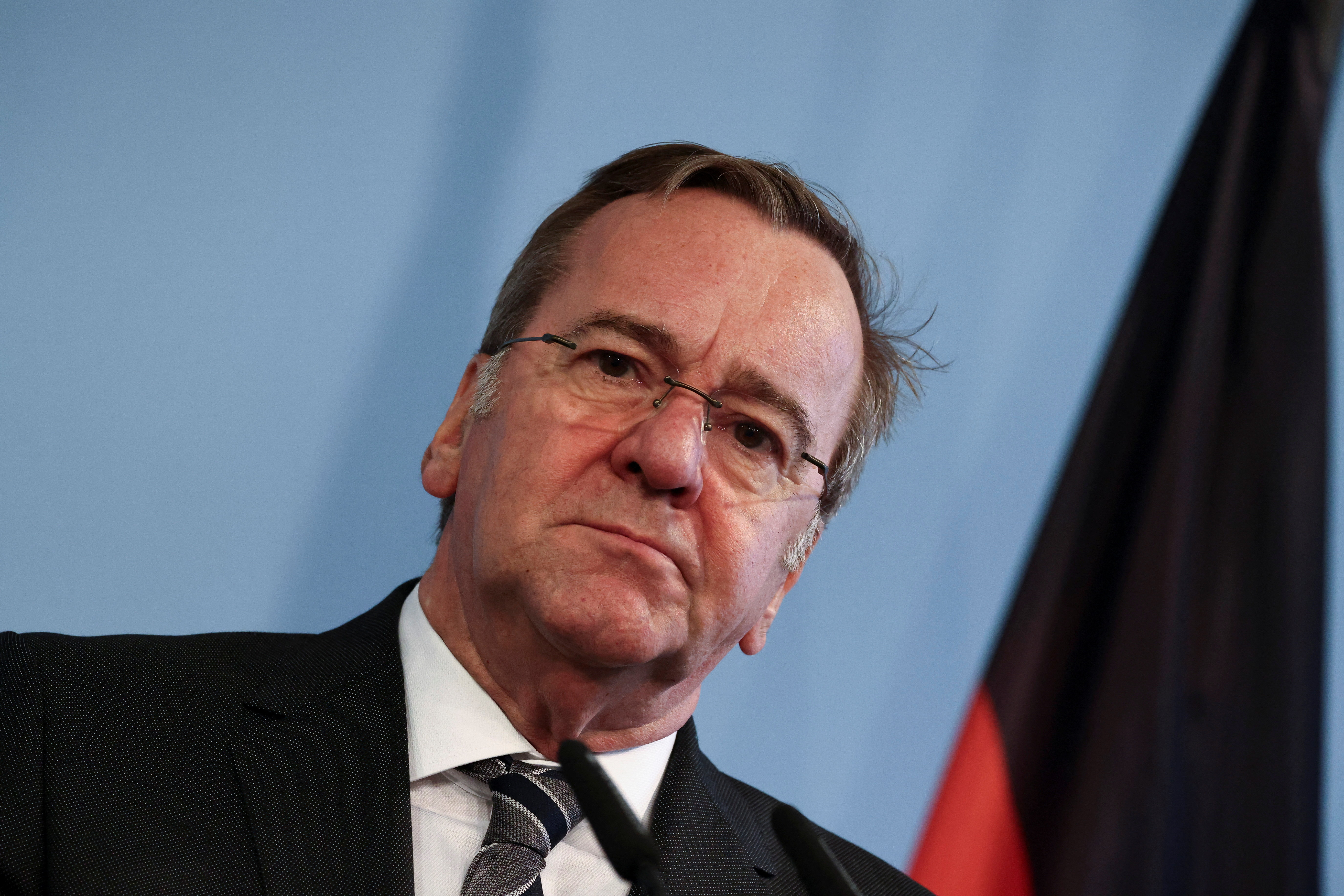 German Defence Minister Boris Pistorius and Latvia's Defence Minister Andris Spruds meet in Berlin