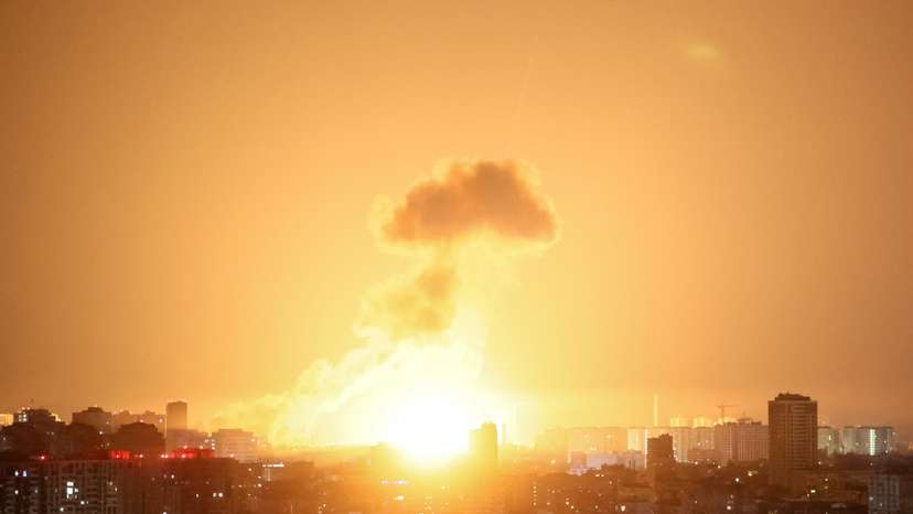FILE PHOTO: Russian drone and missile strike in Kyiv