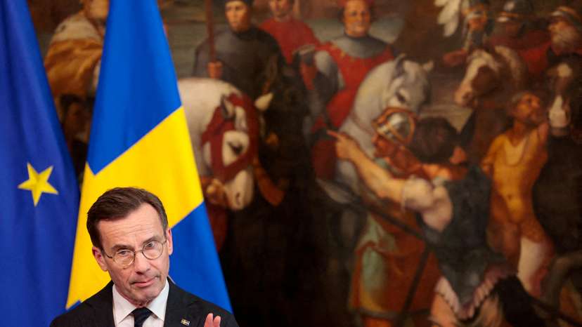 FILE PHOTO: Italian Prime Minister Meloni meets Swedish Prime Minister Kristersson, in Rome