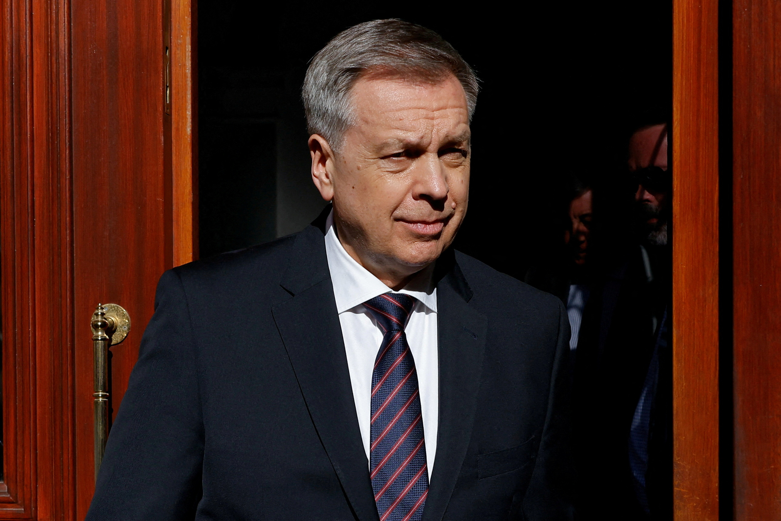Igor Kostyukov exits the consulate general of the Russian Federation, in Istanbul
