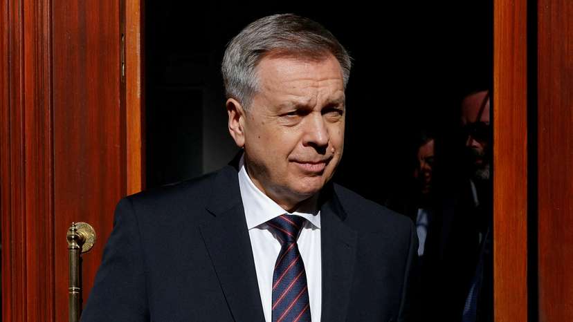 Igor Kostyukov exits the consulate general of the Russian Federation, in Istanbul