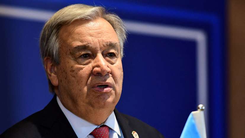 FILE PHOTO: United Nations Secretary-General Antonio Guterres speaks in Kampala, Uganda
