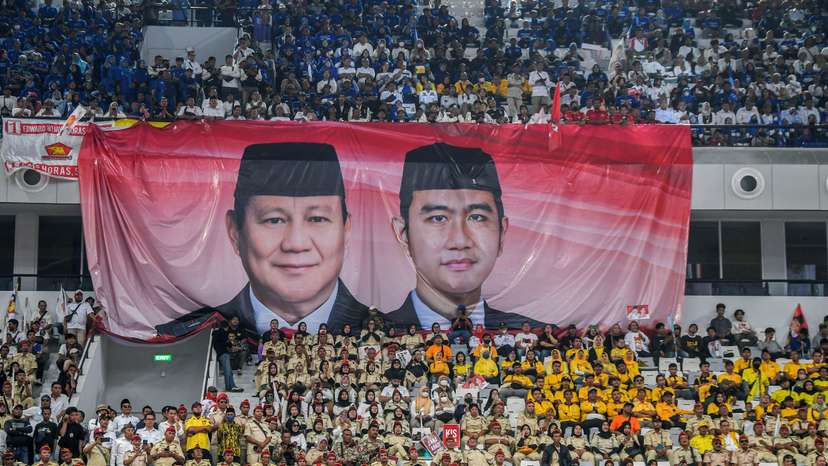 Indonesia's presidential candidate, Prabowo Subianto, and his running mate, Gibran Rakabuming Raka, register for the next year's election in Jakarta