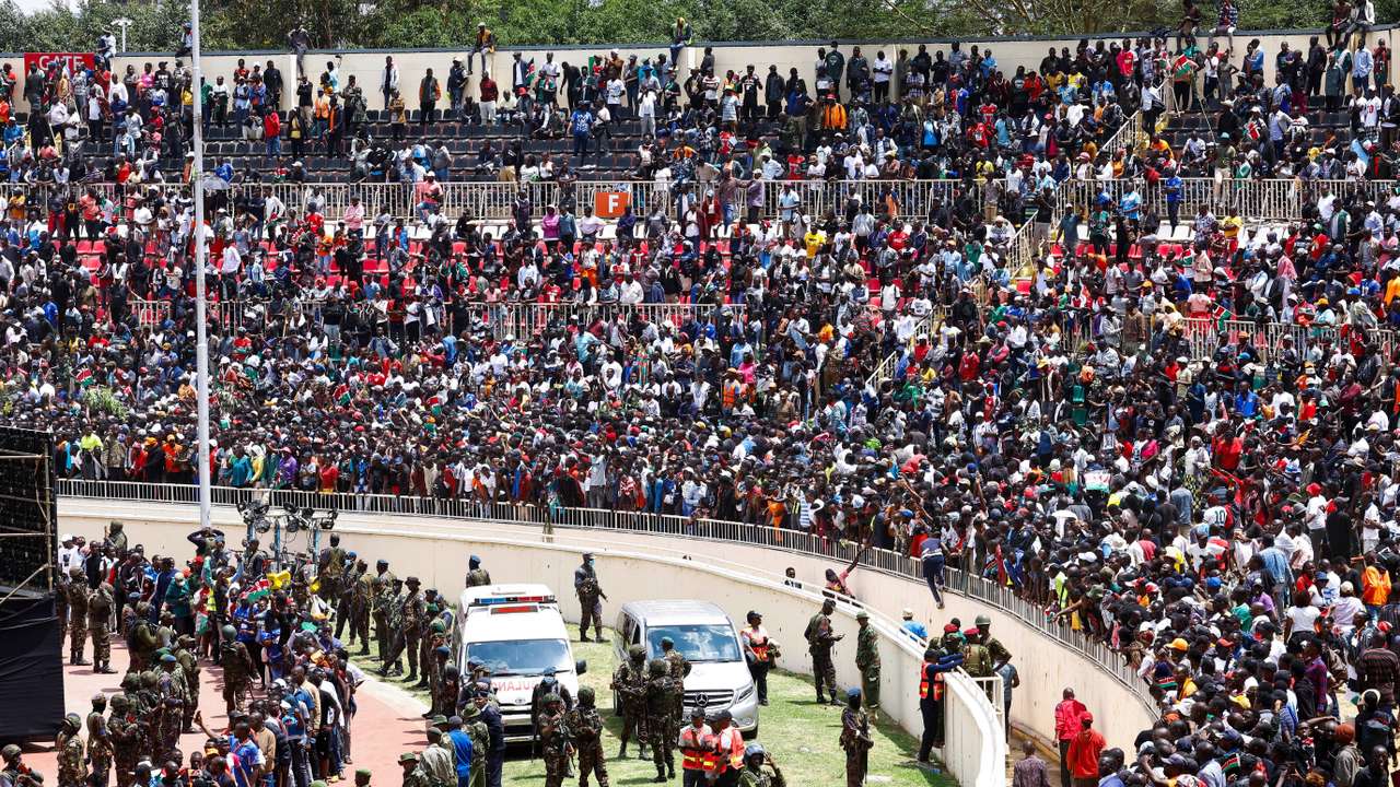 Funeral service of Kenya's former Prime Minister Raila Odinga at the Nyayo Stadium, Nairobi