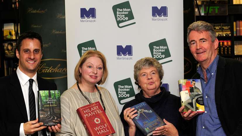 The Man Booker Prize shortlisted authors Foulds, Mantel, Byatt and Mawer pose for photographers in London