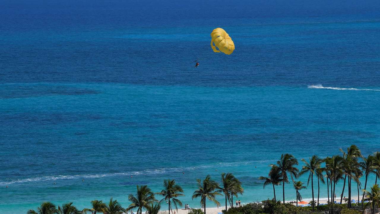 Holidaymakers relax in Nassau