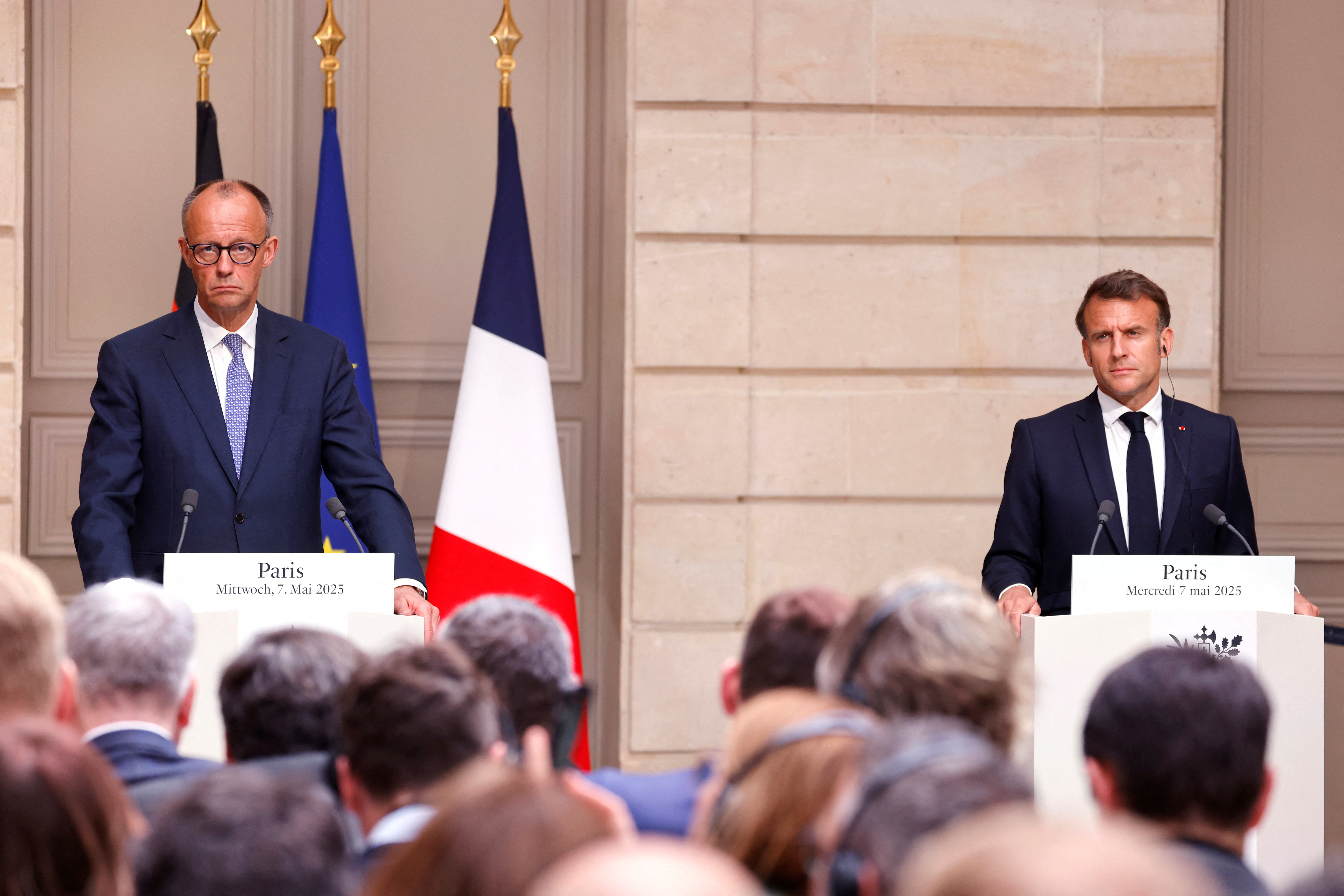 French President Macron meets newly elected German Chancellor Merz in Paris