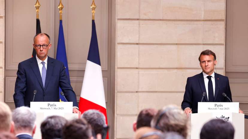 French President Macron meets newly elected German Chancellor Merz in Paris