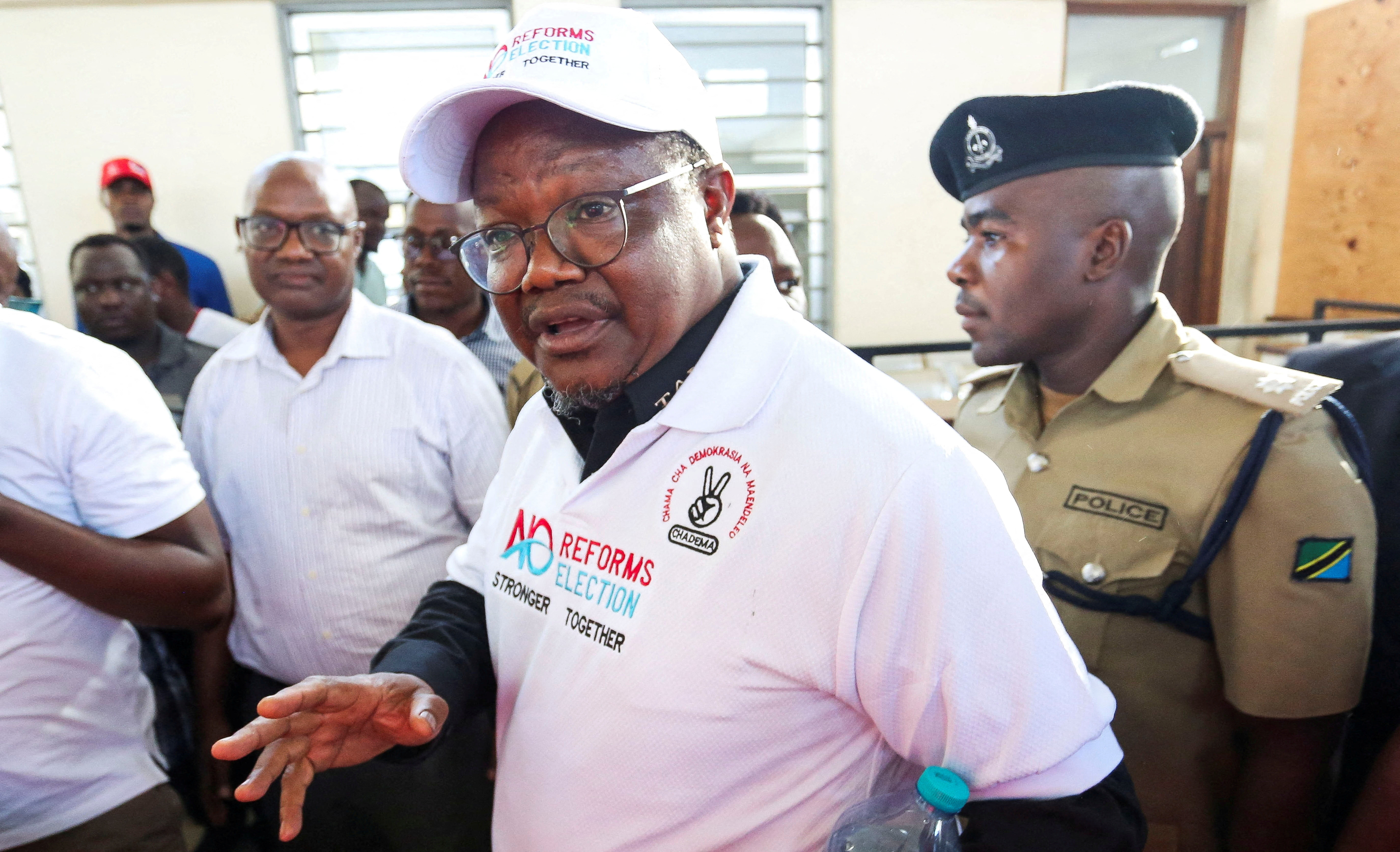 FILE PHOTO: Tanzanian opposition leader and former presidential candidate of CHADEMA party Tundu Lissu charged at the Kisutu Resident Magistrate Court in Dar es Salaam