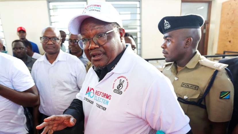 FILE PHOTO: Tanzanian opposition leader and former presidential candidate of CHADEMA party Tundu Lissu charged at the Kisutu Resident Magistrate Court in Dar es Salaam