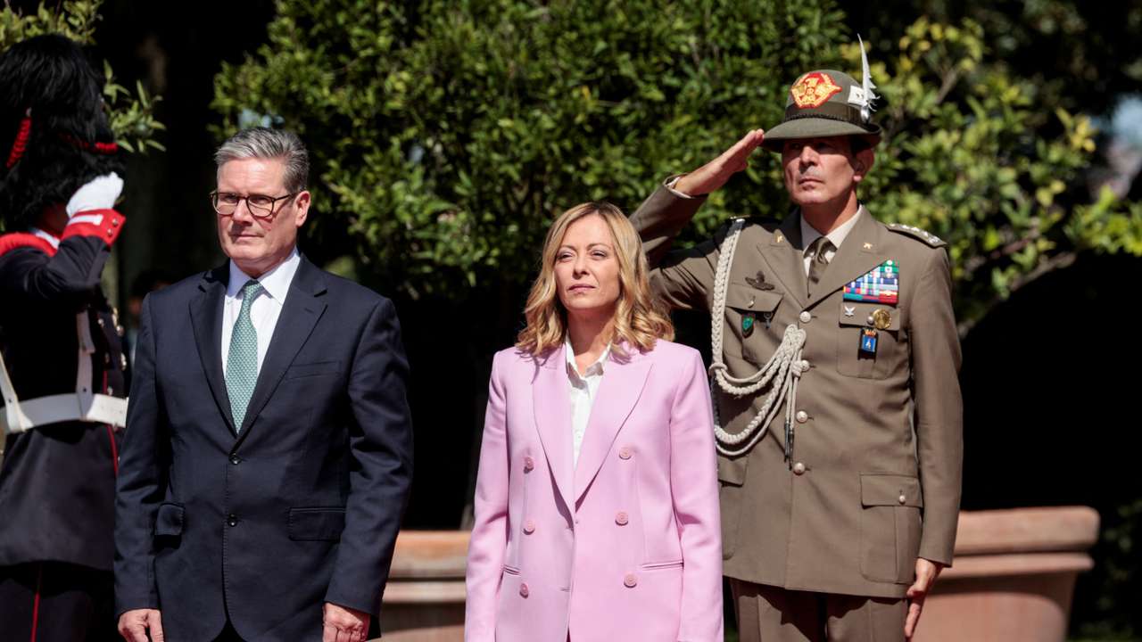 British PM Starmer visits Italy