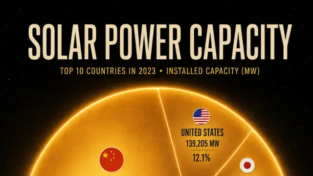 China dominates global solar power capacity with more than half of top 10 installations