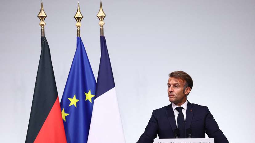 France's Macron and Germany's Merz attend a Franco-German cabinet meeting in Toulon
