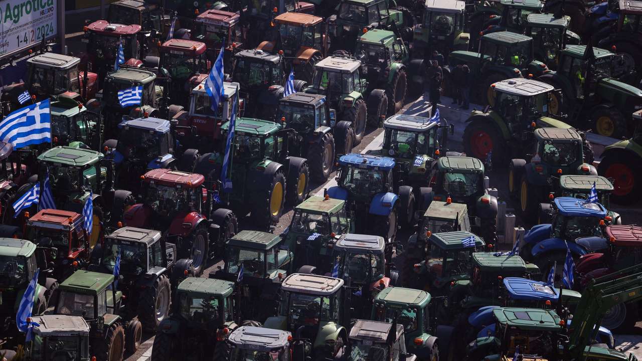 Farmers protest in Thessaloniki