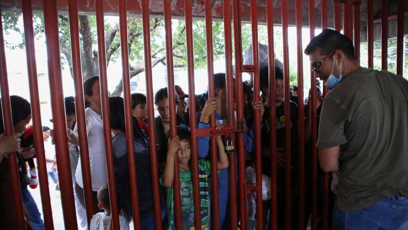 Colombians displaced by attacks of ELN rebels, in Cucuta