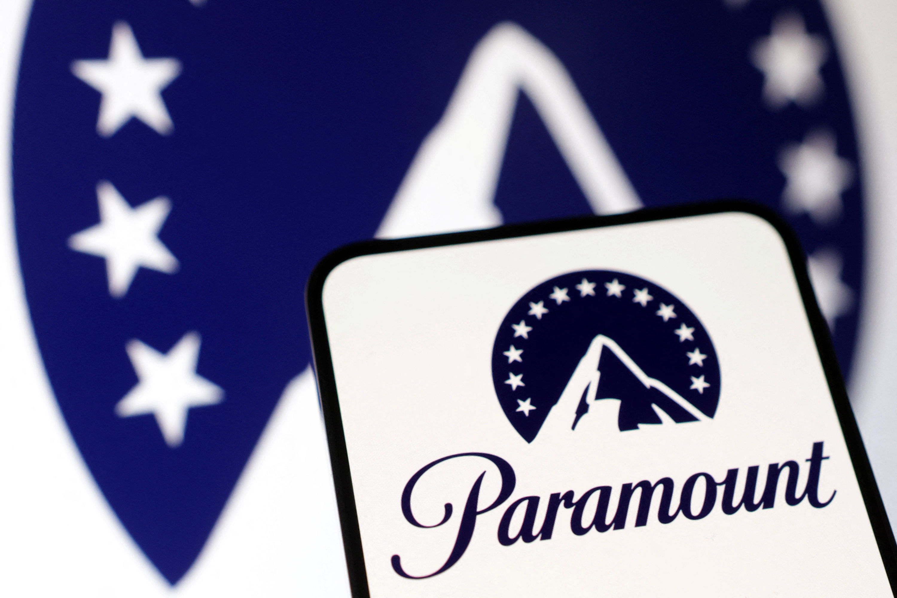 FILE PHOTO: Illustration shows Paramount Global logo
