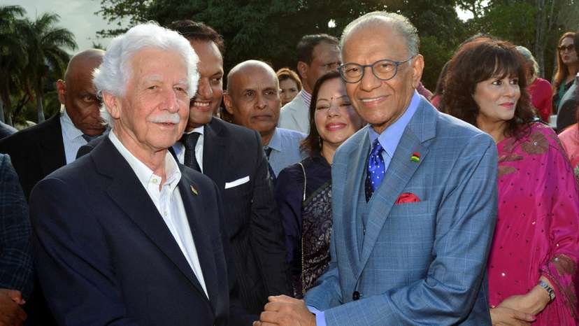 FILE PHOTO: Navin Ramgoolam sworn in as PM after election rout in Reduit