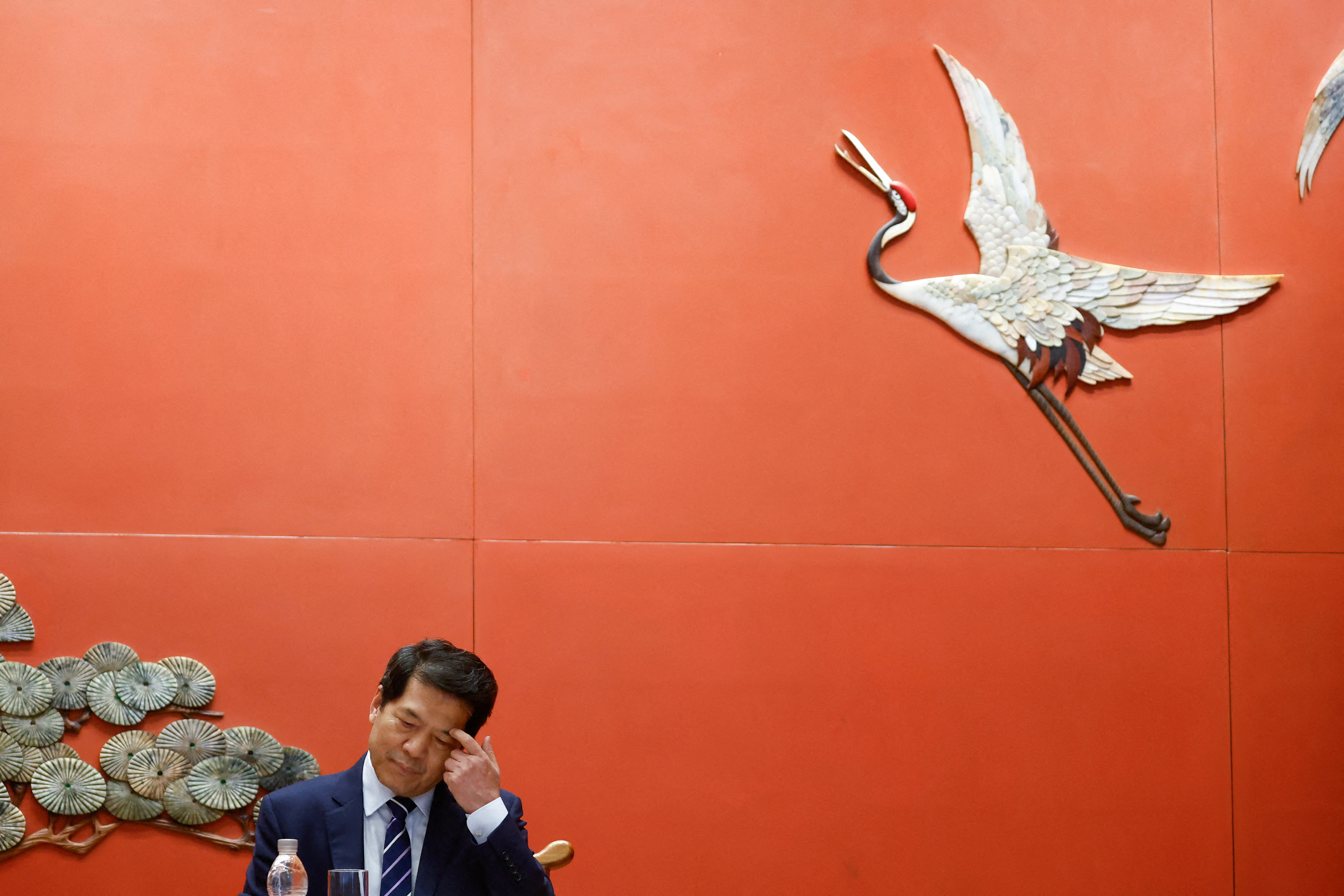 FILE PHOTO: China's Eurasian affairs envoy Li Hui gives a press briefing in Beijing