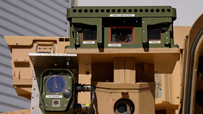 FILE PHOTO: A Hensoldt Analytics' situational awareness system is displayed in Huntsville