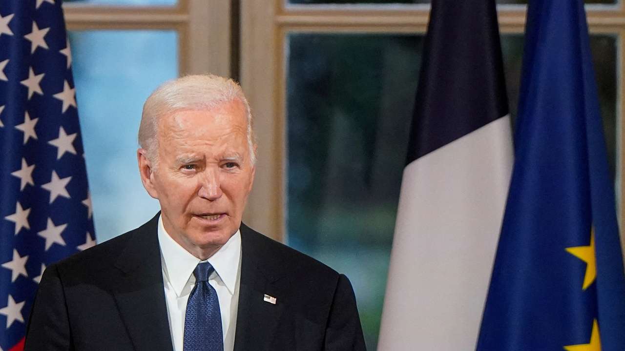FILE PHOTO: U.S. President Biden visits France