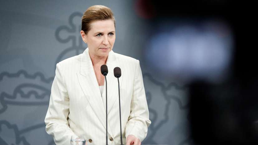 Denmark's government holds a press conference in Copenhagen