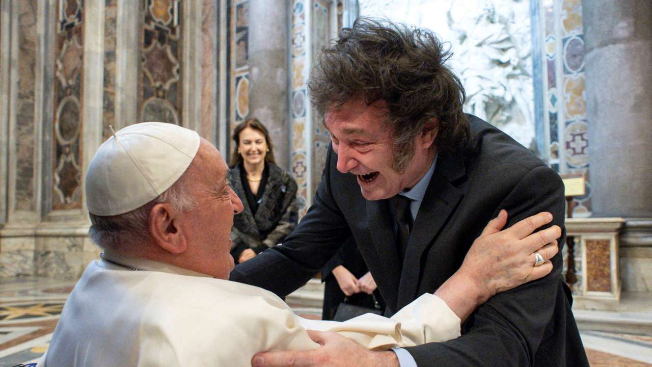 Argentina's President Javier Milei meets with Pope Francis at the Vatican