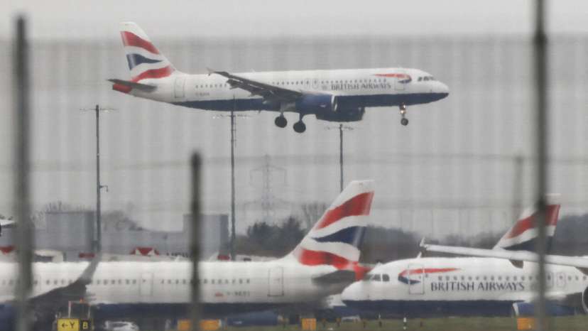 Scenes from Heathrow airport, after a fire at a nearby electrical substation wiped out the power at the airport
