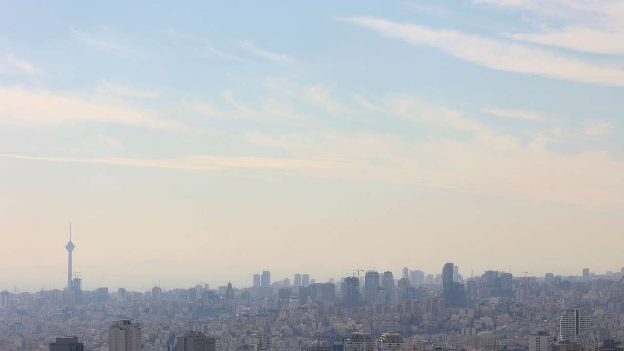 A general view of the city skyline in Tehran