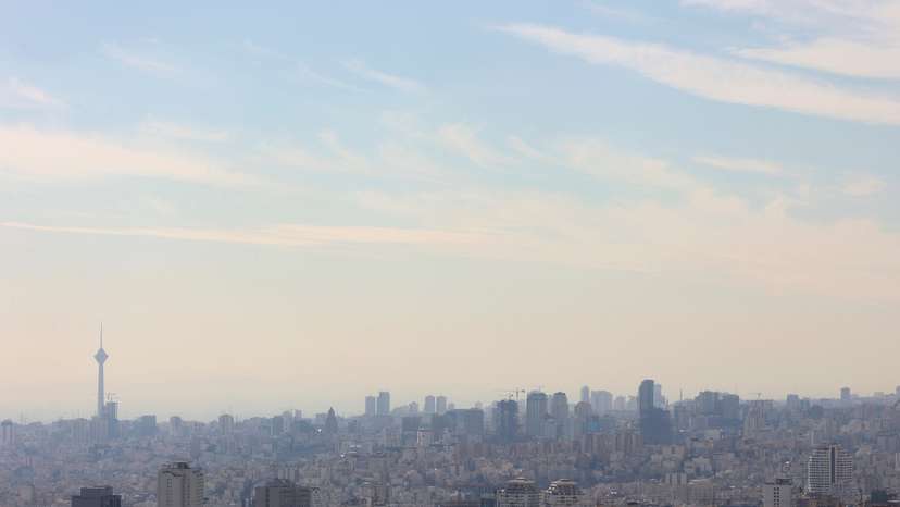 A general view of the city skyline in Tehran