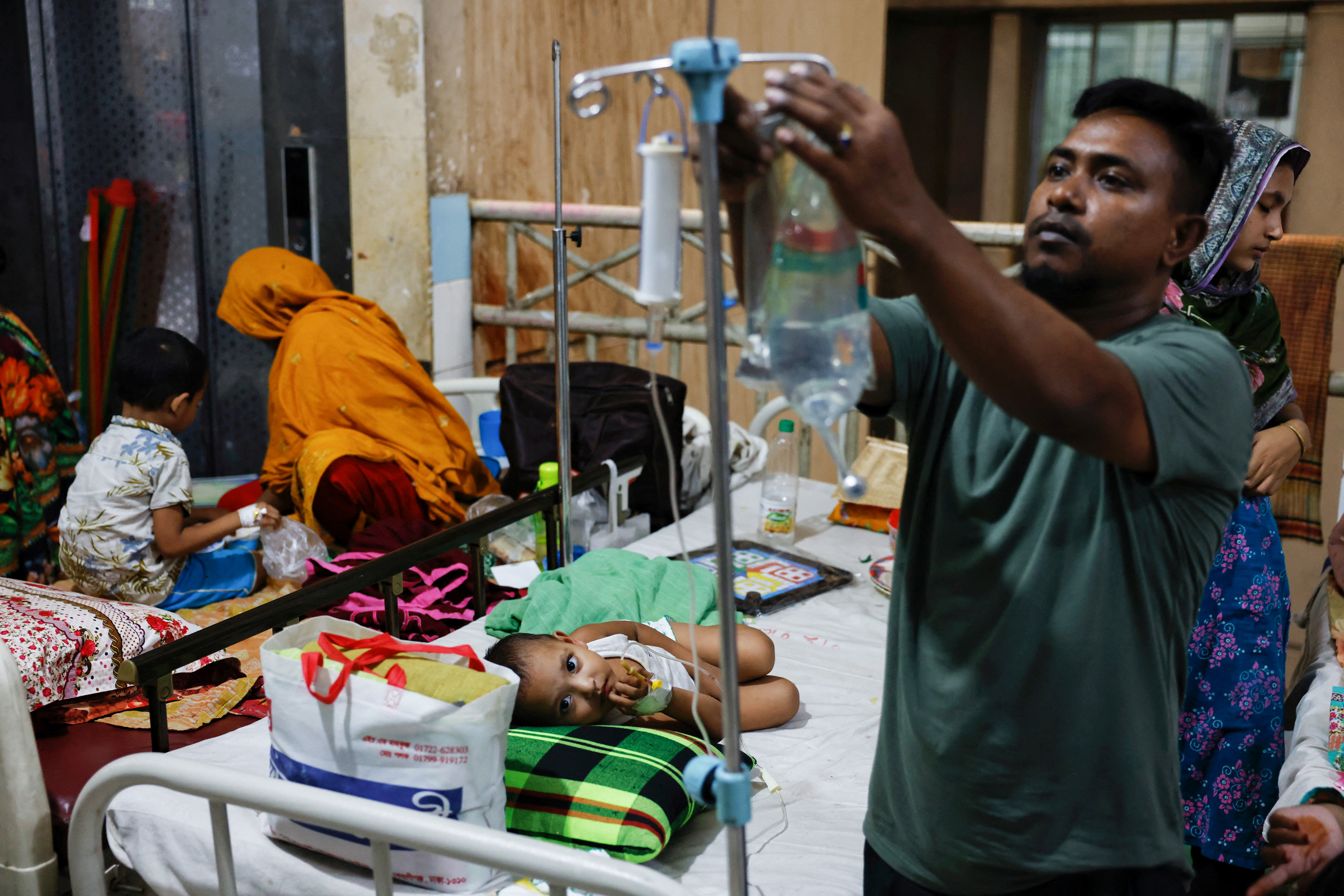 Dengue infected people are hospitalised for treatment at Mugda Medical College and Hospital in Dhaka