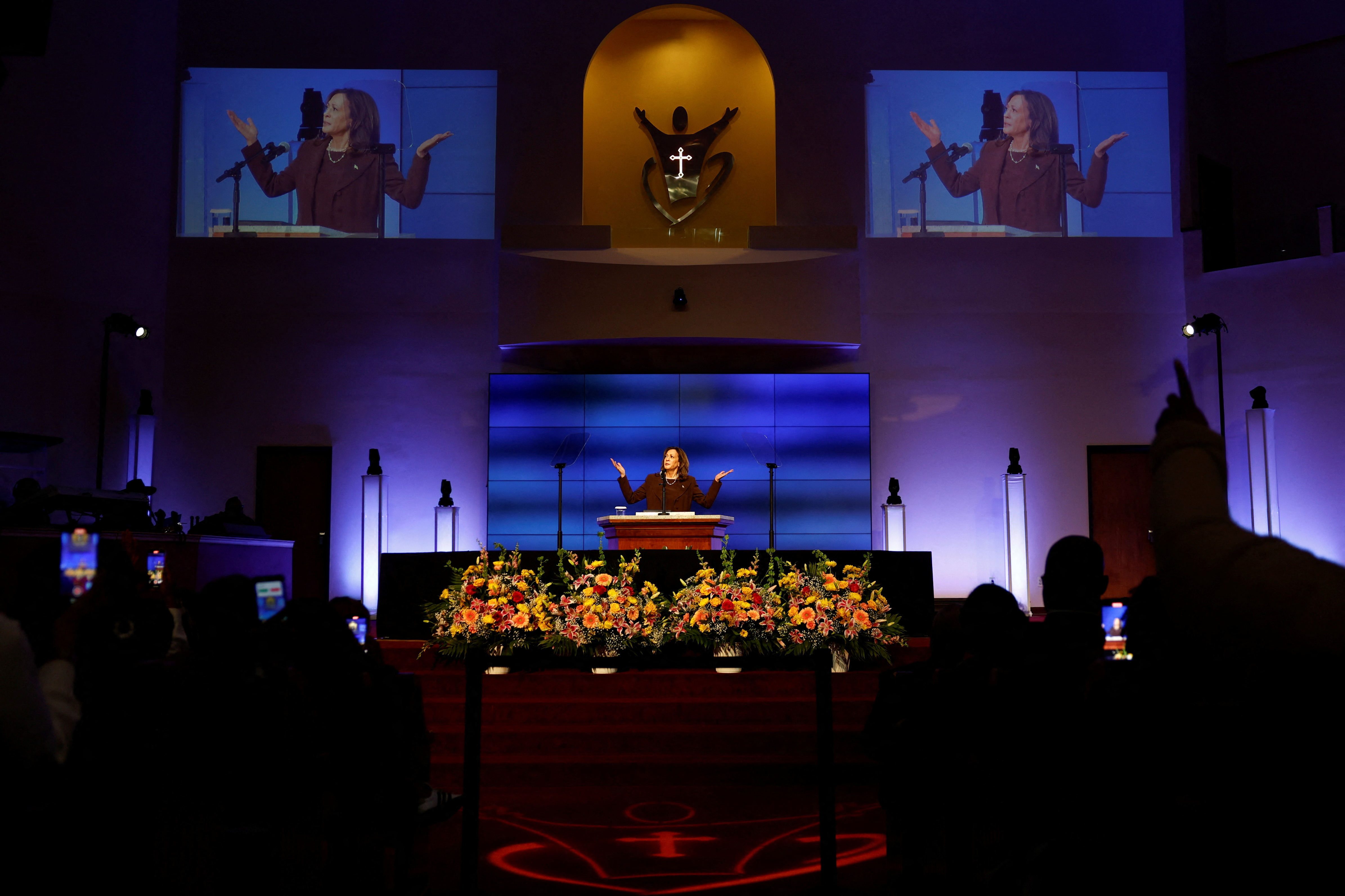 Democratic presidential nominee U.S. Vice President Kamala Harris visits Philadelphia