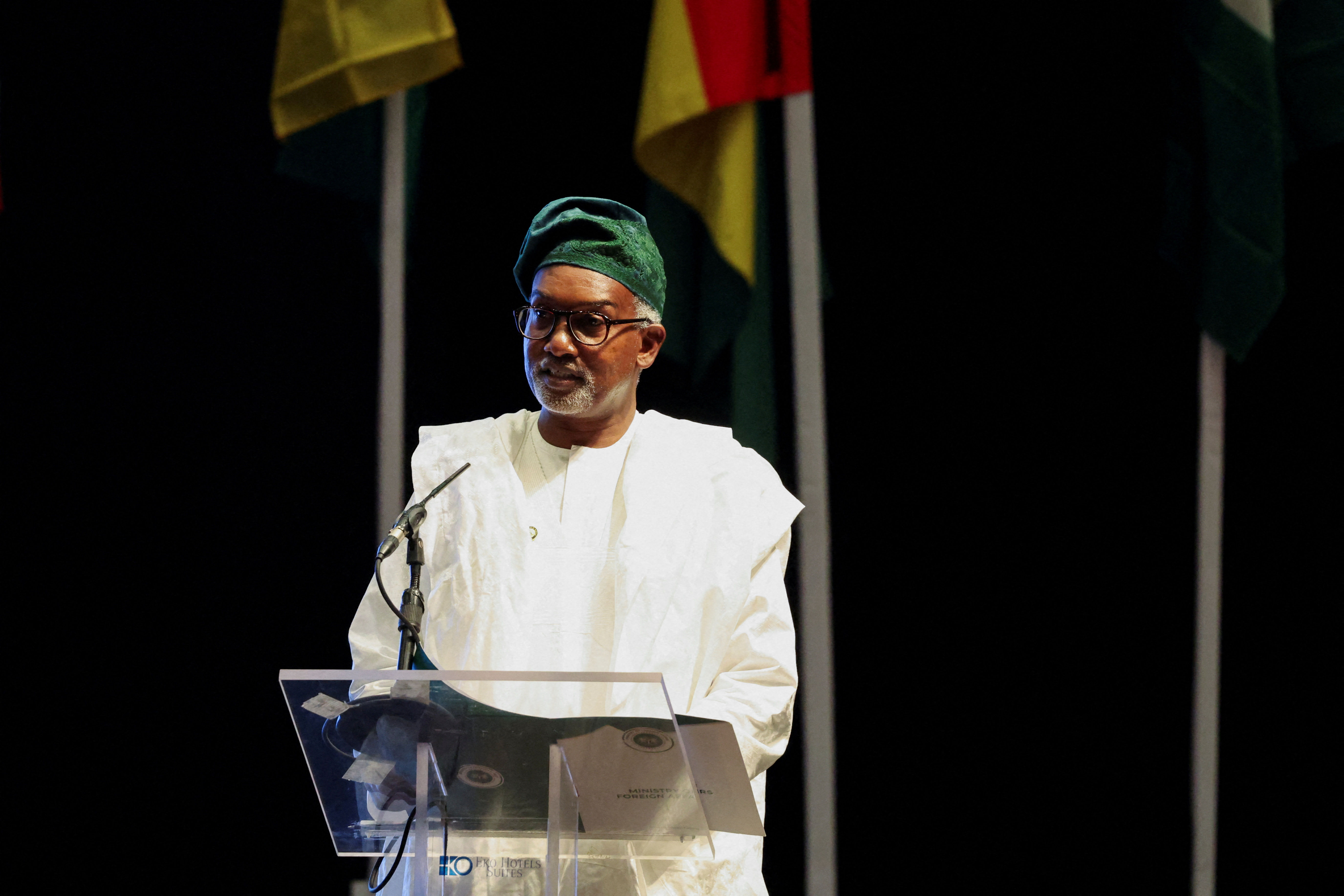 FILE PHOTO: ECOWAS at 50: leaders from the Economic Community of West African States (ECOWAS) gather to celebrate in Lagos Nigeria
