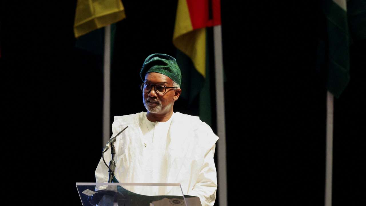 FILE PHOTO: ECOWAS at 50: leaders from the Economic Community of West African States (ECOWAS) gather to celebrate in Lagos Nigeria