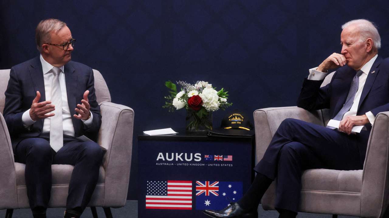 FILE PHOTO: U.S. President Biden participates in a bilateral meeting with Australian PM Albanese, in San Diego