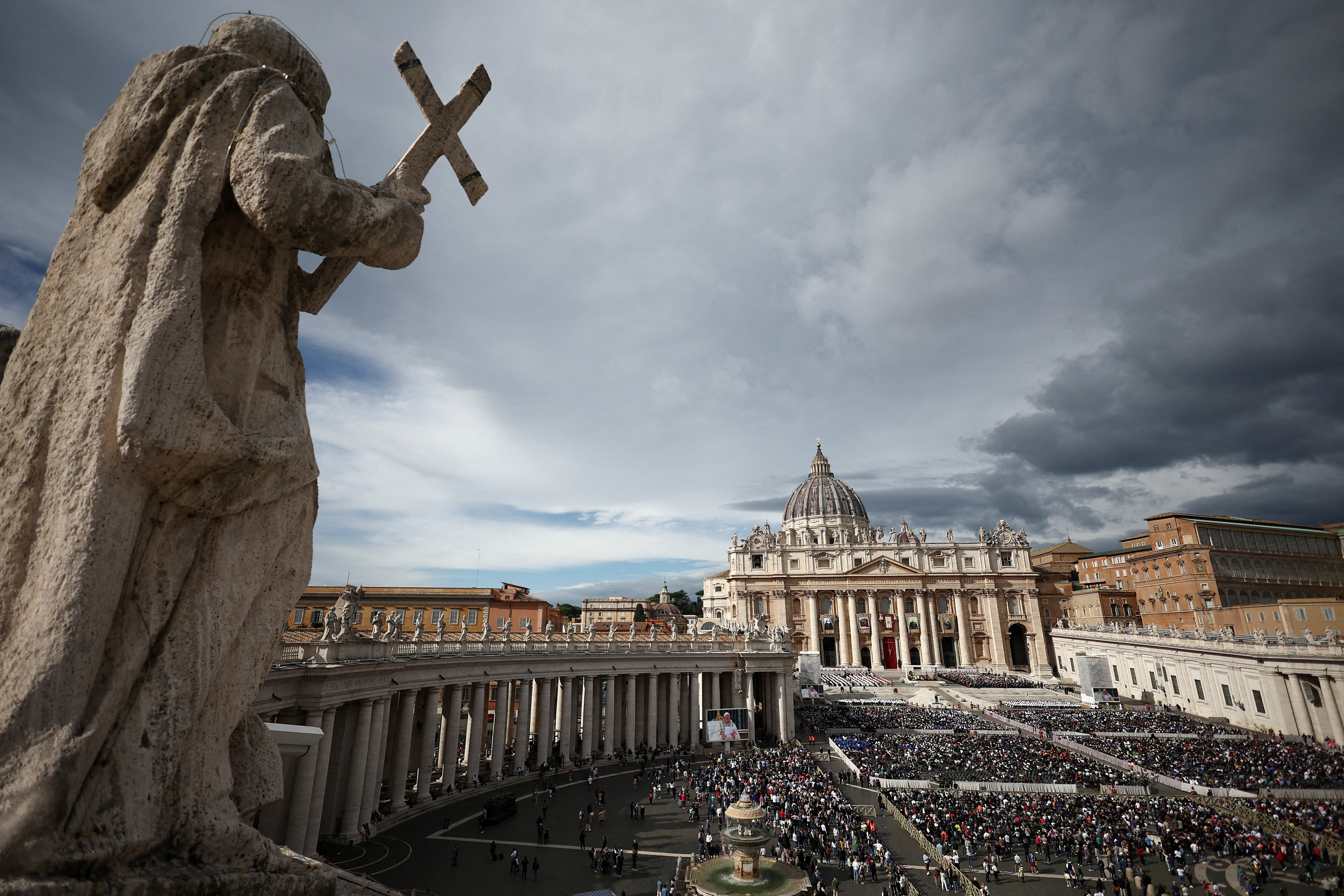 FILE PHOTO: Pope Francis attends a mass to canonise fourteen new saints, in St. Peter's Square at the Vatican