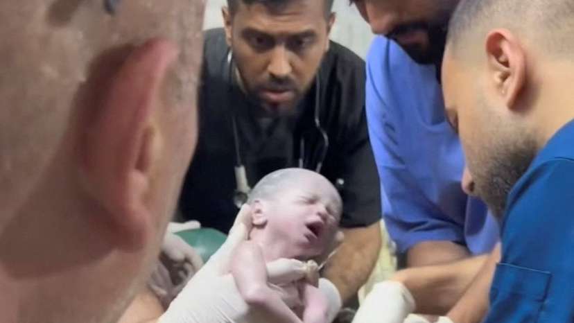 Gaza baby pulled alive from womb of mother who was killed in an Israeli air strike in Rafah