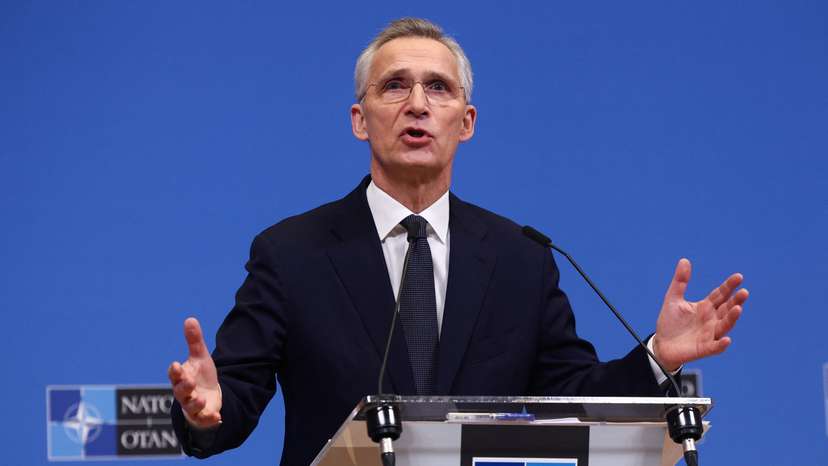NATO Secretary General Stoltenberg holds a press conference, in Brussels