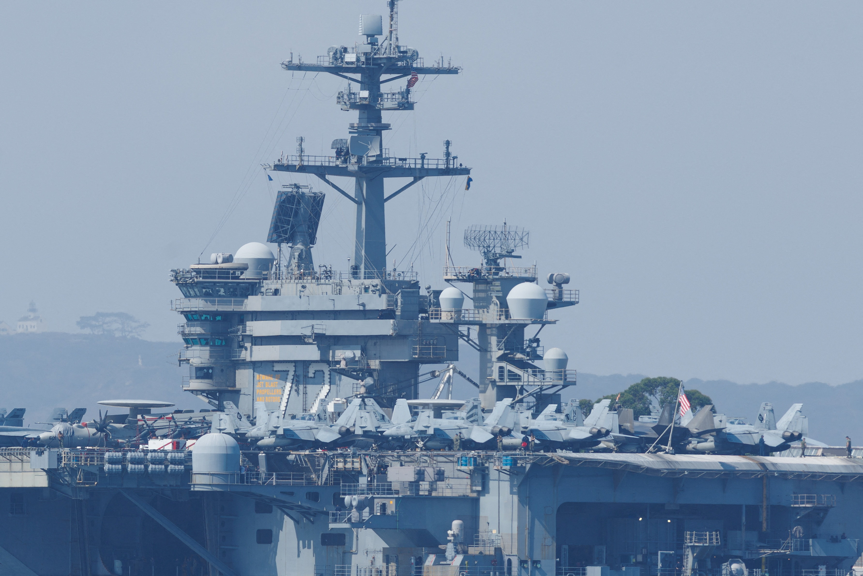 The USS Abraham Lincoln in San Diego, CA