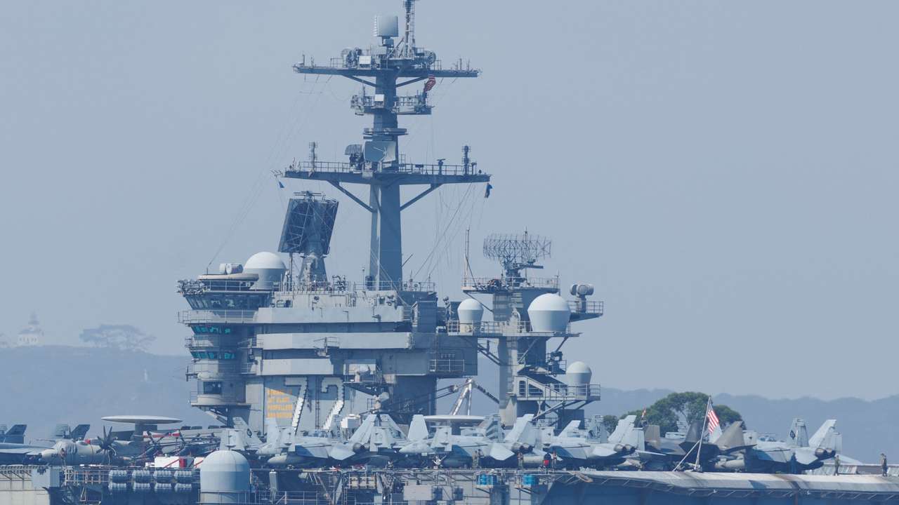 The USS Abraham Lincoln in San Diego, CA