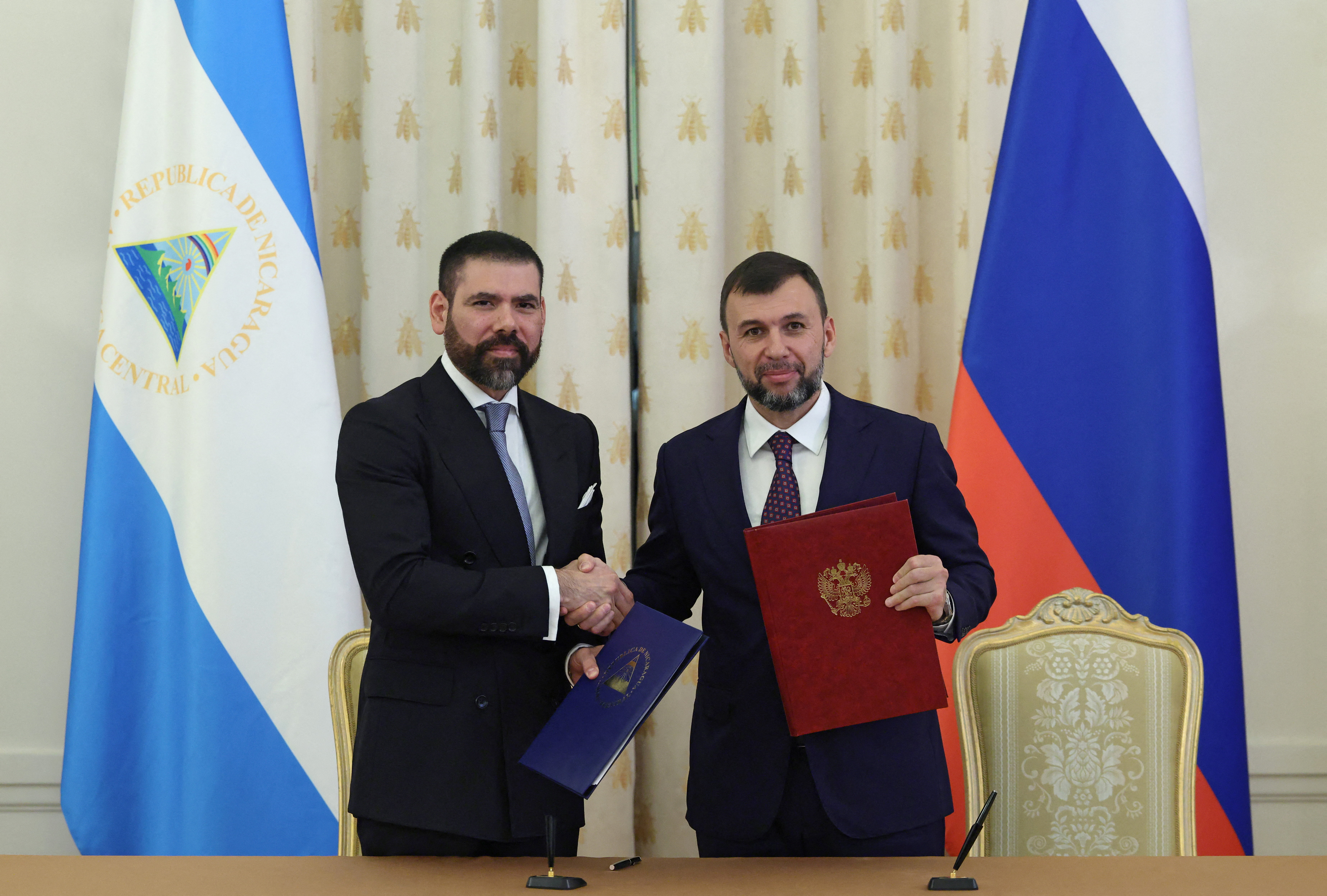 Nicaragua and regions of Ukraine under Russian control sign cooperation agreements in Moscow