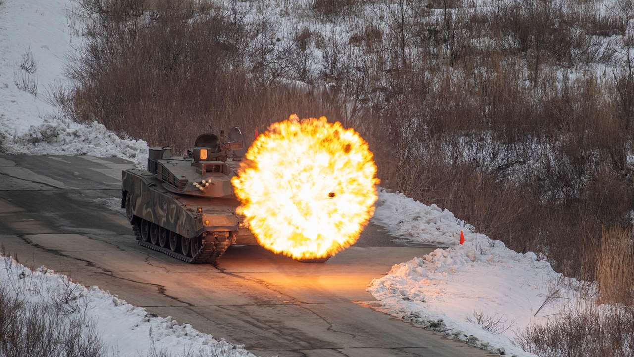 Joint combat firing drills between South Korean and U.S. troops near the demilitarized zone separating two Koreas, in Pocheon