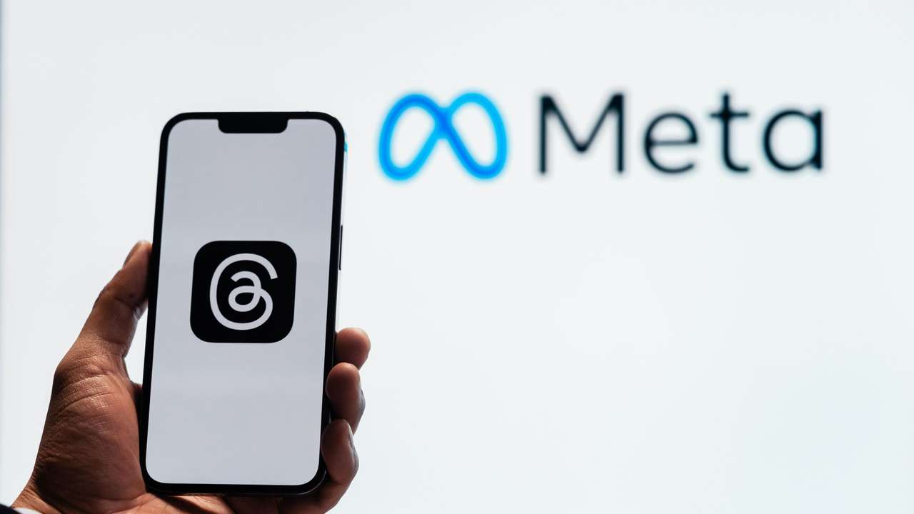 Logo da Meta e do Threads, que pertence à empresa