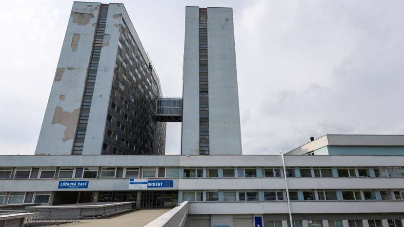 Police officers are outside the F.D. Roosevelt University Hospital